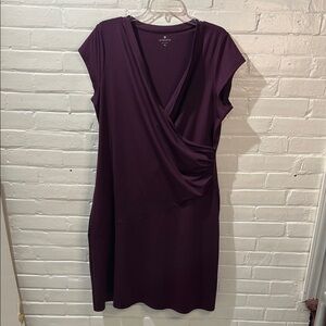 Athleta Plum Wrap Dress